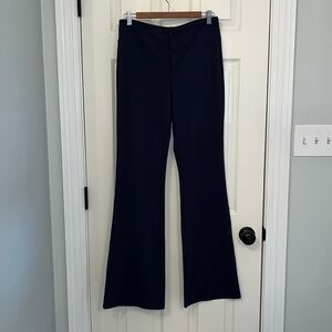 NWT Halara Women’s Navy Midrise Back Side Pocket Slight Flare Work Pants Lg Tall